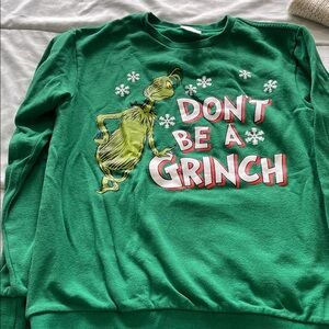 Green 'Don't Be A Grinch' Graphic Sweatshirt